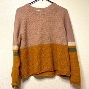 Madewell size M colorblock waffle sweater